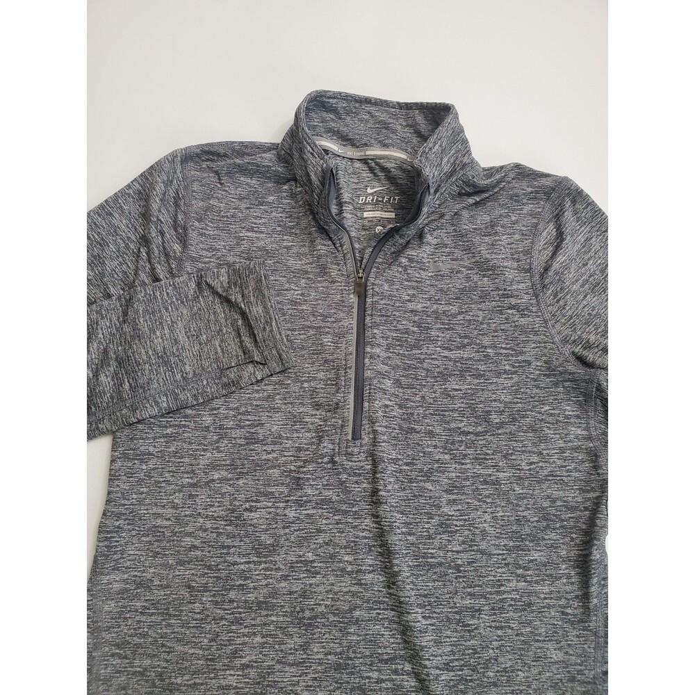 Nike Women's Long Sleeve Dri-Fit 1/2 Zip Athletic Top, Grey, XS